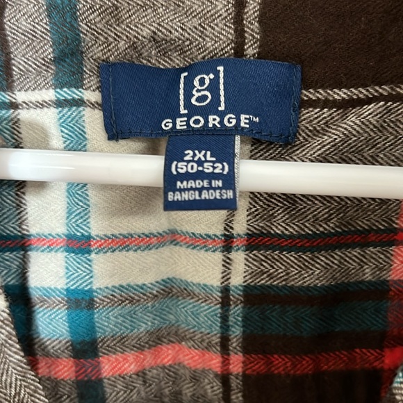 George Button Down Fleece Brown XXL - Picture 2 of 2